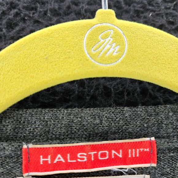 Halston Womens Sweater Gray Size Medium Acrylic/Wool Blend Button Down Pockets - Picture 6 of 12